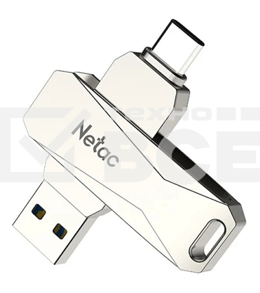 Флеш диск USB Drive Netac U782C NT03U782C-032G-30PN dual USB3.0+TypeC 32GB, retail version