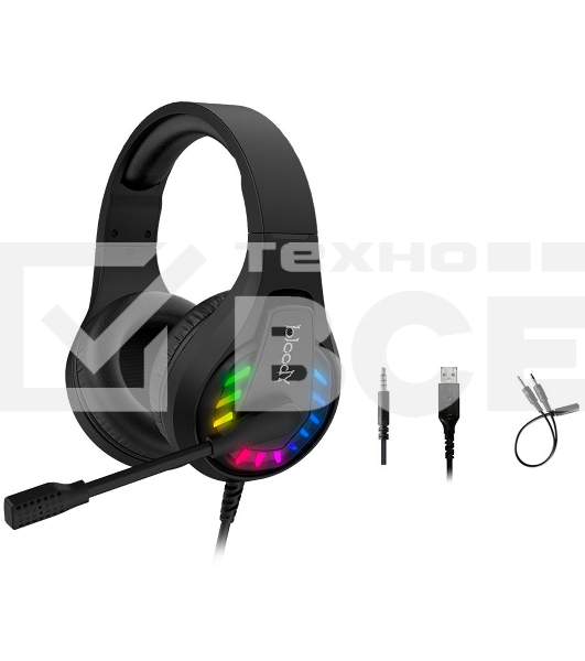 Наушники с микрофоном A4Tech Bloody G230p черный 2м накладные оголовье (G230P)