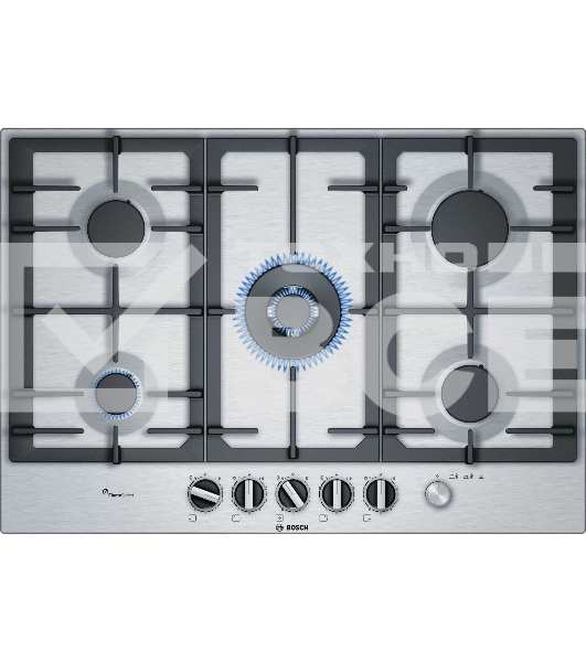 Газовая варочная поверхность Bosch PCQ7A5M90R серебристый