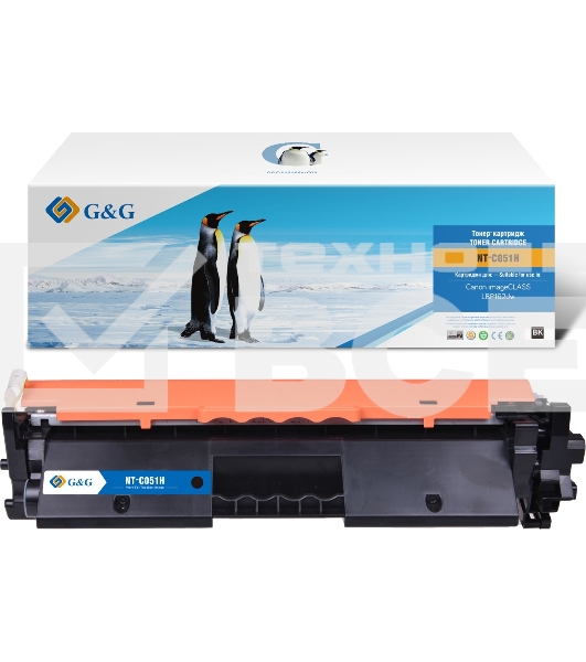 Картридж лазерный G&G GG-C051H черный (1700стр.) для Canon LBP 162dw/MF 264dw/267dw/269dw