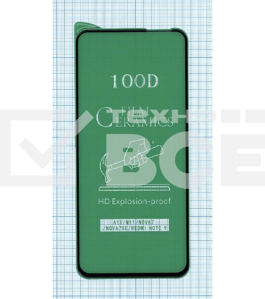 Керамическая пленка (стекло) для Samsung A11/ M11 черный