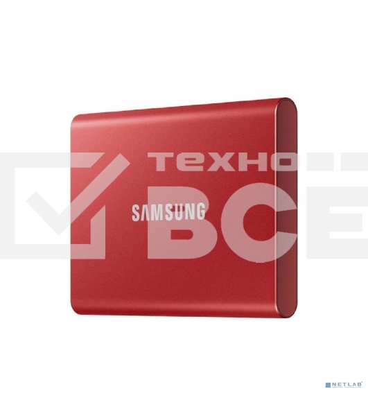 Твердотельный накопитель Samsung SSD 2TB T7, USB Type-C, R/W 1000/1050MB/s, красный