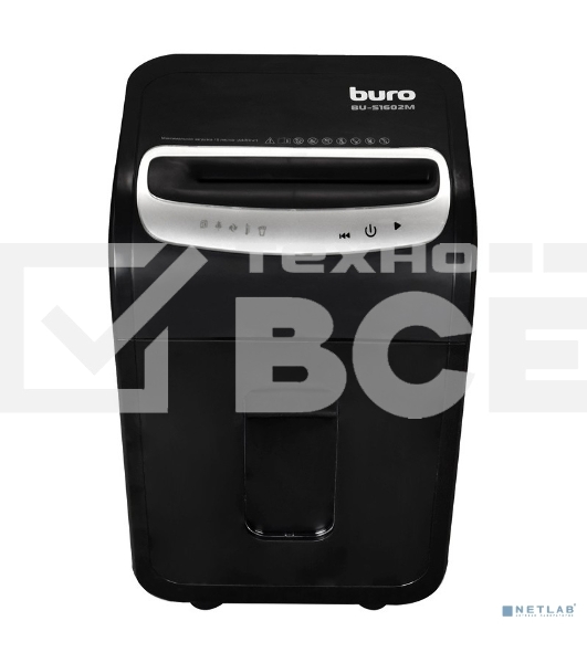 Шредер Buro Office BU-S1602M (секр.P-5)/фрагменты/16лист./30лтр./пл.карты/CD