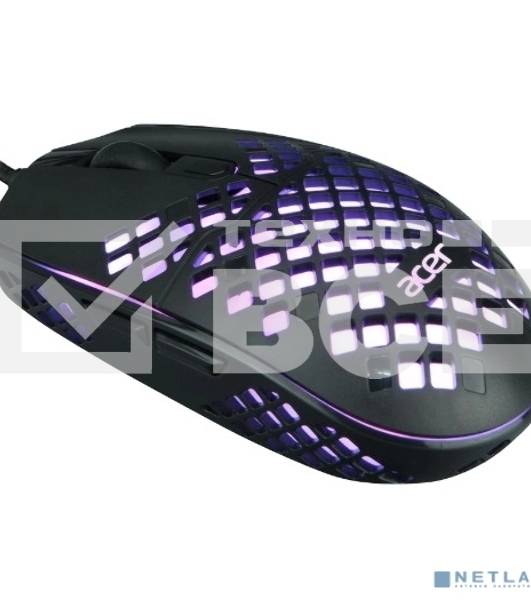 Мышь проводная Acer OMW134 черный, 3200 dpi, USB, кнопки - 6