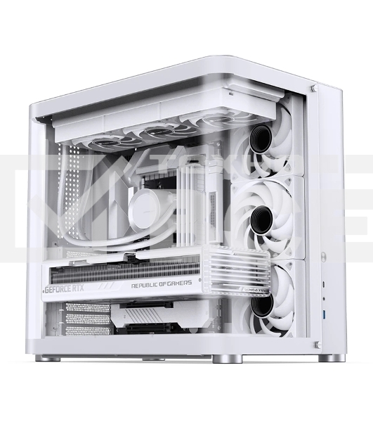 Корпус без блока питания JONSBO TK-2, Midi-Tower, TG, no fans, 1xUSB-A 3.2 + 1xUSB-C 3.2, ATX, mATX, mITX White