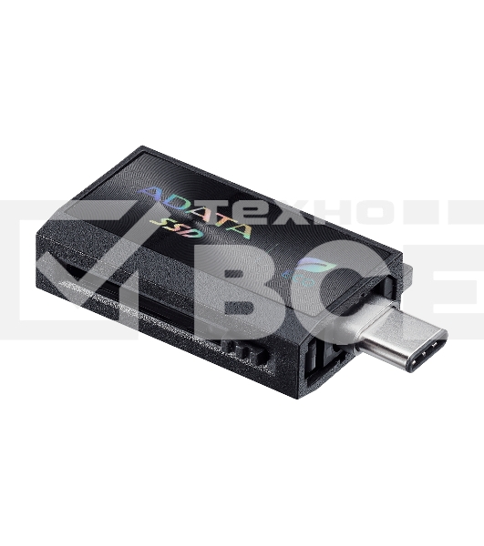 Внешний SSD ADATA SC730, 1TB, USB 3.2 Gen 2 Type-A/Type-C, R/W 600/600, черный