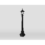 Светильник Ambrella light ST2037 BK/CL черный/прозрачный IP54 E27 max 40W D150*1100, фото 1