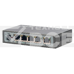 Коммутатор сетевой FE-104POE-S 5 портов 10/100 Мбит/с (IEEE802.3u 100BaseTX) из них 4 c поддержкой PoE (IEEE802.3at) до 15,4Вт на порт (HI POE), Сумма