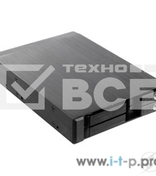 Опция к серверу Procase T2-012-SATA3-BK Hot-swap корзина 2*2.5' SATA3/SAS 6Gb (черный) hotswap trayless aluminium mobie rack module (1x3,5) 1xFAN 80x15мм