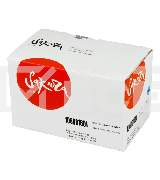 Картридж Sakura 106R01601 для Xerox Phaser 6500/Workcenter 6505, синий, 2500 к.