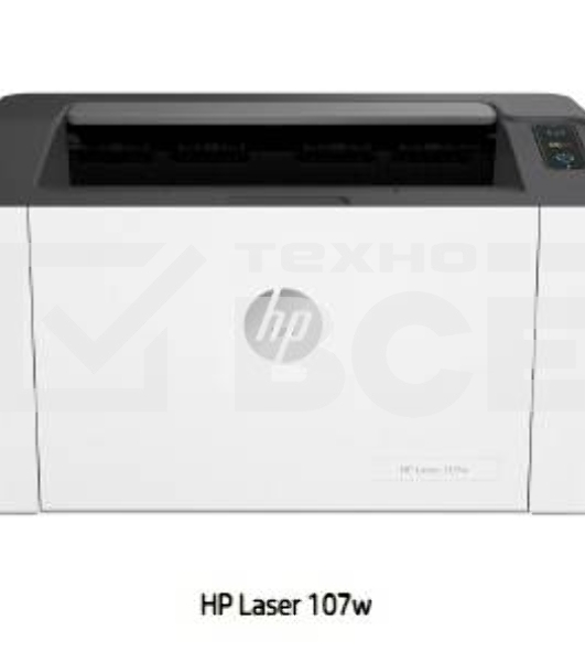 Принтер лазерный HP Laser 107w (4ZB78A), A4, ч/б, печ. 20 стр./ мин., 1200 x 1200 dpi, USB, Wi-Fi, Air Print, Mopria