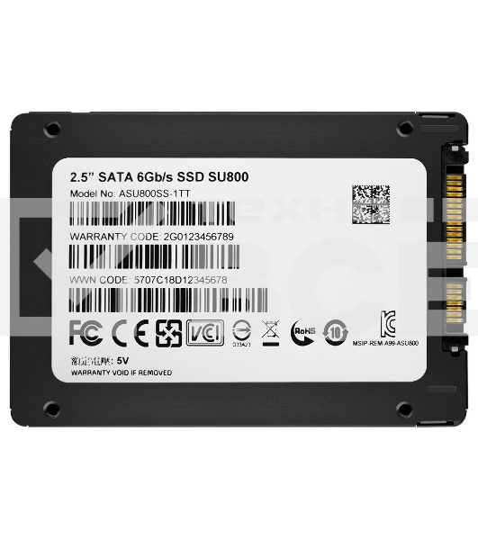 Накопитель SSD ADATA SU800, 1Tb, SATA III, 2.5