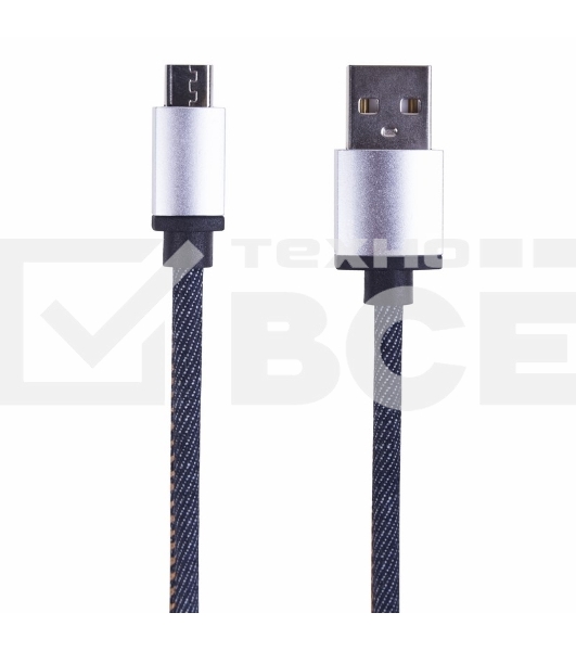 Кабель Rexant (18-4242) USB кабель MicroUSB, шнур в джинсовой оплетке 
