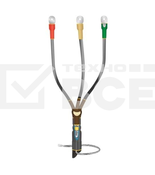 Муфта кабельная концевая внутренней установки 10кВ КВТпН 3х(35-50мм) с болтовыми наконечниками Нева-Транс Комплект 22020054