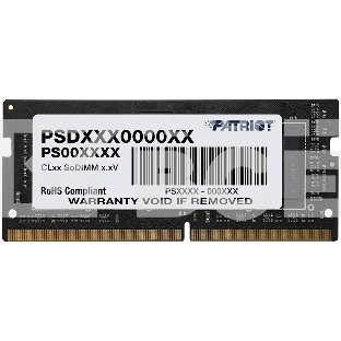 Оперативная память Patriot Signature, DDR4, 8GB (1x8 GB), 3200 MHz, CL22, SO-DIMM