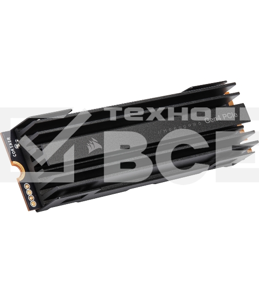 Накопитель SSD Corsair MP600 PRO, 2Tb, M.2 2280, PCIe 4.0 x4, NVMe, R/W 7000/6550, с радиатором
