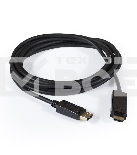 Кабель Exegate EX284917RUS  DisplayPort-HDMI ExeGate EX-CC-DP-HDMI-3.0 (20M/19M, 3м, экран)