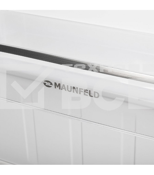 Холодильник Maunfeld MFF144SFW белый глянц. двухкамерный 154/52л морозилка снизу, ручная разморозка