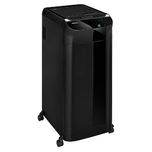 Шредер Fellowes AutoMax 600M черный (секр.P-5)/фрагменты/600лист./83лтр./скрепки/скобы/пл.карты