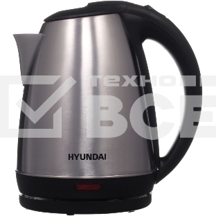 Чайник электрический Hyundai HYK-S1030 1.7л. 2200Вт серебристый матовый/черный (корпус: металл)