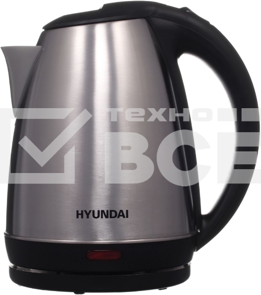 Чайник электрический Hyundai HYK-S1030 1.7л. 2200Вт серебристый матовый/черный (корпус: металл)