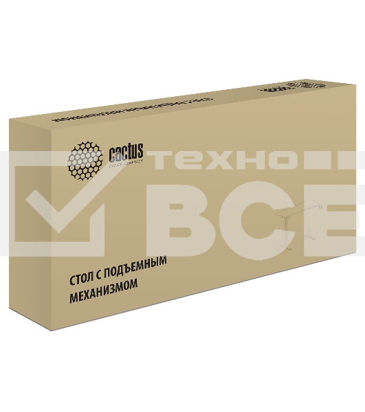 Стол Cactus CS-ED-BBK столешница МДФ черный, каркас черный