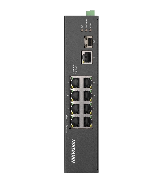 Коммутатор Hikvision DS-3T0310HP-E/HS, 6×100 Мбит/с PoE+ + 2×100 Мбит/с Hi-PoE + 1×1 Гбит/с + 1×1 Гбит/с SFP, неуправляемый