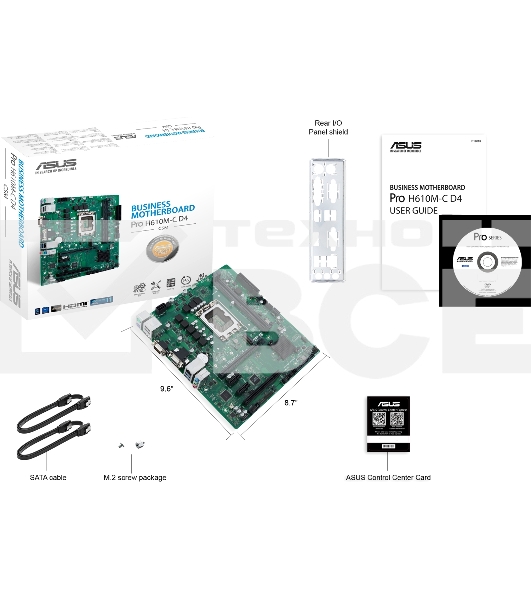 Материнская плата ASUS Pro H610M-C D4-CSM, LGA 1700, Intel H610, 2xDDR4, 4xSATA, 1xM.2, 1xPCI-E 4.0 x16, 1xPCI, 1xDP, 1xHDMI, 1xVGA, 1x 1Gb LAN, 2xUSB-A 2.0, 2xUSB-A 3.2 Gen 1, 3x3.5 мм, 7.1, Micro-ATX