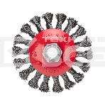 Щетка коническая для УШМ Kranz плетеные пучки стальной проволоки 100 М14, фото2