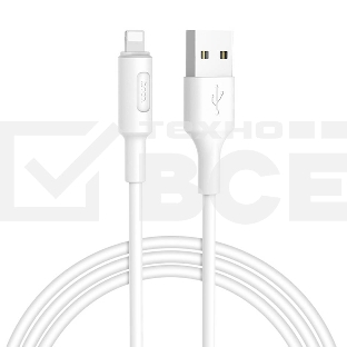 Кабель USB HOCO X25 Soarer для Lightning, 2А, длина 1 м, белый
