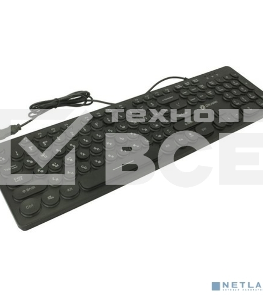 Клавиатура Oklick 420MRL черный USB slim Multimedia LED