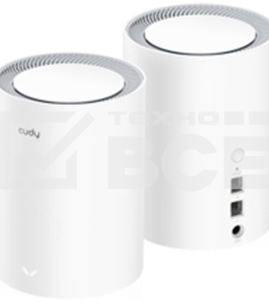 Бесшовный Mesh роутер Cudy M1800 (M1800 2-PACK) AX1800 10/100/1000BASE-TX/Wi-Fi белый (упак.:2шт)