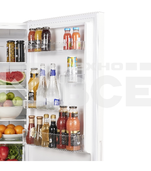 Холодильник Maunfeld MFF185NFW10 белый двухкамерный инвертор 240/100л морозилка снизу, No Frost