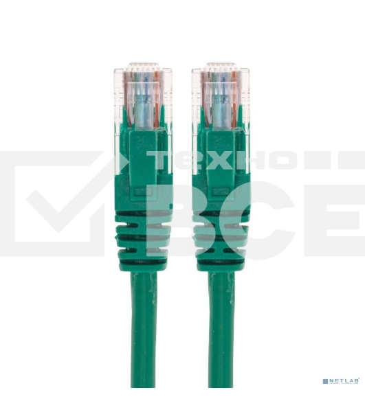 Патч-корд U/UTP REXANT категория 6, RJ45-RJ45, неэкранированный, 26AWG, LSZH, зеленый, 2 м