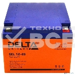 Аккумуляторная батарея Delta GEL 12-26 напряжение 12В, емкость 26Ач (174х166х125mm), фото2