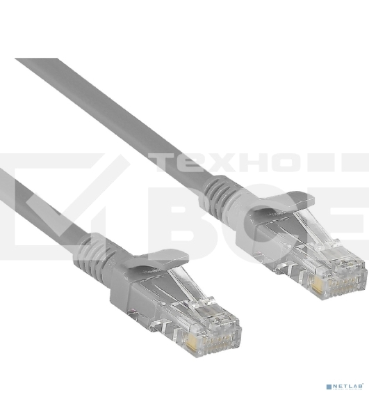 Коммутационный шнур ExeGate EX258663RUS Патч-корд UTP кат.5e, 0.3м ExeGate серый