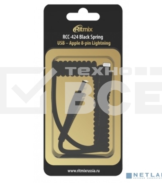 Кабель RITMIX RCC-424 Black Spring черный