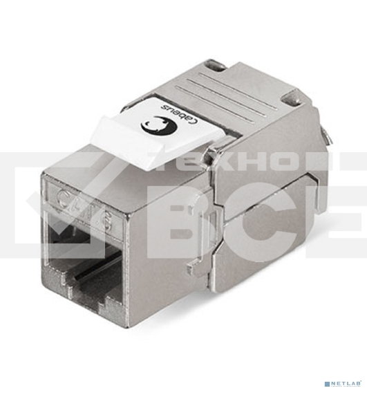Модуль универсальный Cabeus, keystone, 1хRJ45(8P8C), Toolless, кат. 6, экр., белый