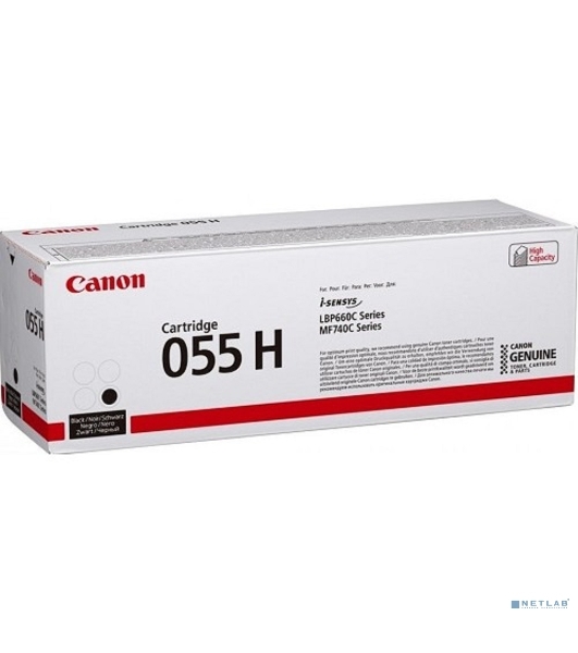 Картридж лазерный Canon 055 H BK (3020C002) черный (7600 стр.) для Canon i-SENSYS серий MF740, LBP660