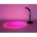 Атмосферная светодиодная настольная лампа Ambrella light DE8385 BK черный LED RGB 3W (ПДУ RGB), фото 1