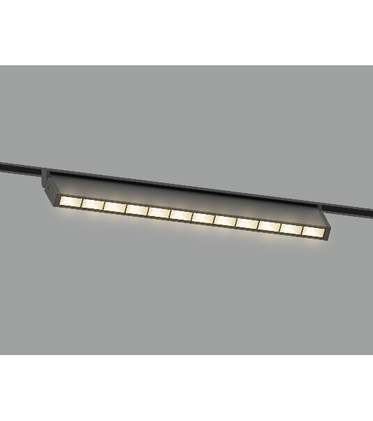 Трековый светильник GL2360 BK черный IP20 10W 3CCT 3000-6400K 48V 200*10*73