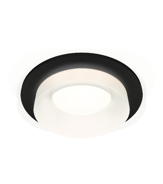 Комплект встраиваемого светильника Ambrella light XC7622044 SBK/FR черный песок/белый матовый MR16 GU5.3 (C7622, N7165)