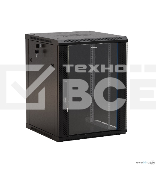 Шкаф настенный Hyperline TWB-1245-GP-RAL9004 19-дюймовый (19