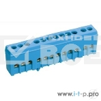 Шина IEK YNN10-69-8KD-K07 N 'ноль' в корп изол на DIN-рейку ШНИ-6х9-8-К-С ИЭК, фото 1