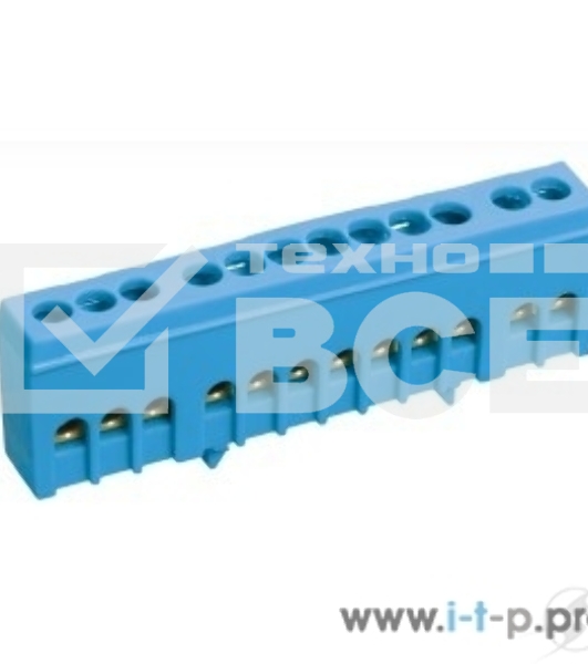 Шина IEK YNN10-69-8KD-K07 N 'ноль' в корп изол на DIN-рейку ШНИ-6х9-8-К-С ИЭК