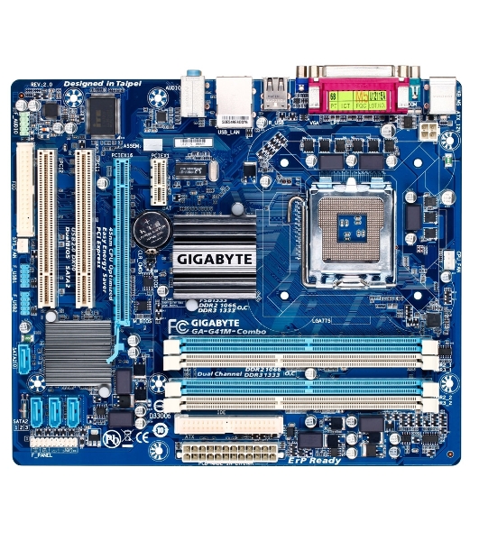 Материнская плата Gigabyte GA-G41M-COMBO RTL {S775, iG41, 2xDDR2 + 2xDDR3, SVGA+PCI-E, ATA, SATA, VT1708S 6ch, GLAN, mATX}