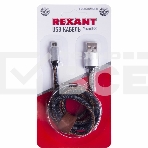 Кабель Rexant (18-4242) USB кабель MicroUSB, шнур в джинсовой оплетке , фото3