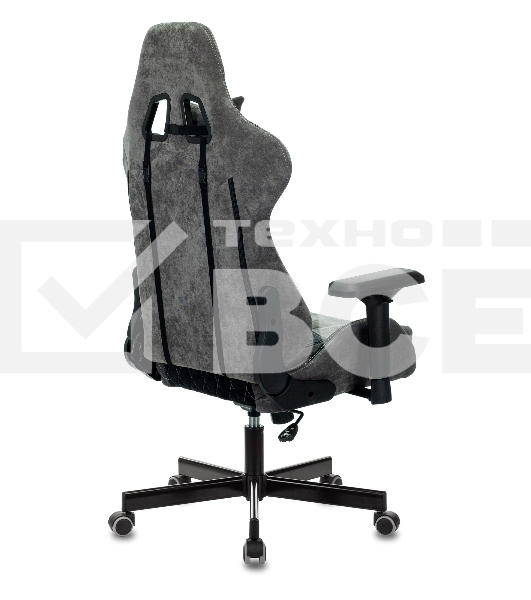 Кресло игровое Бюрократ VIKING 7 KNIGHT B FABRIC черный текстиль/эко.кожа крестовина металл/пластик