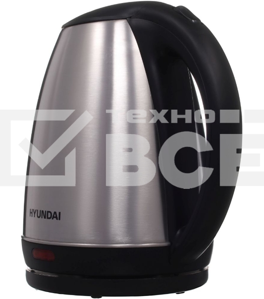 Чайник электрический Hyundai HYK-S1030 1.7л. 2200Вт серебристый матовый/черный (корпус: металл)