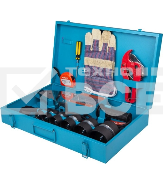 Аппарат для сварки пласт. труб Sturm TW7225P 2500 Вт, 6 насадок 20-63мм, кейс металл. [TW7225P]